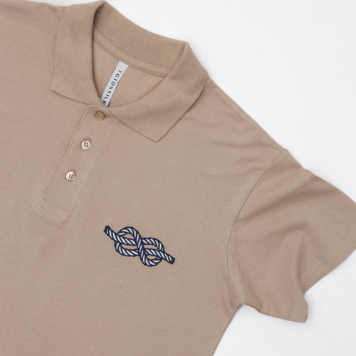 Marine Knot - sand polo shirt - FGTONSILK - product